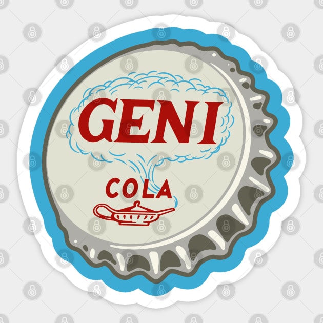 Vintage Genie Soda Bottlecap Sticker by StudioPM71